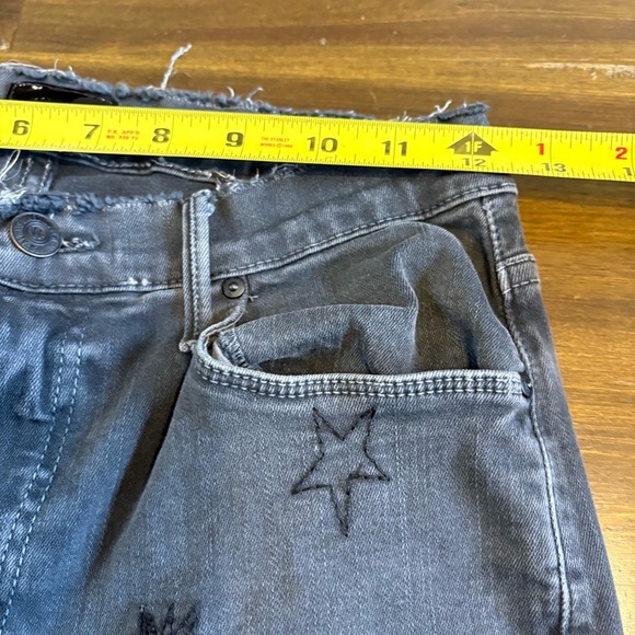 Mother The Double Fray Charmer Written in the Stars Embroidered Skinny Jeans 27 - Picture 9 of 15